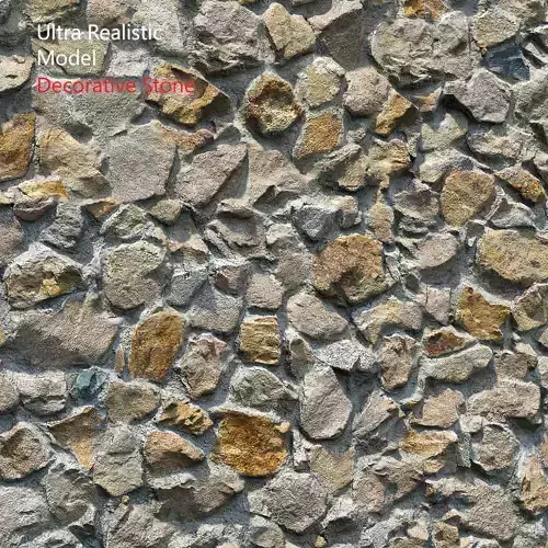 Ultra realistic Decorative stone wall geometry 5