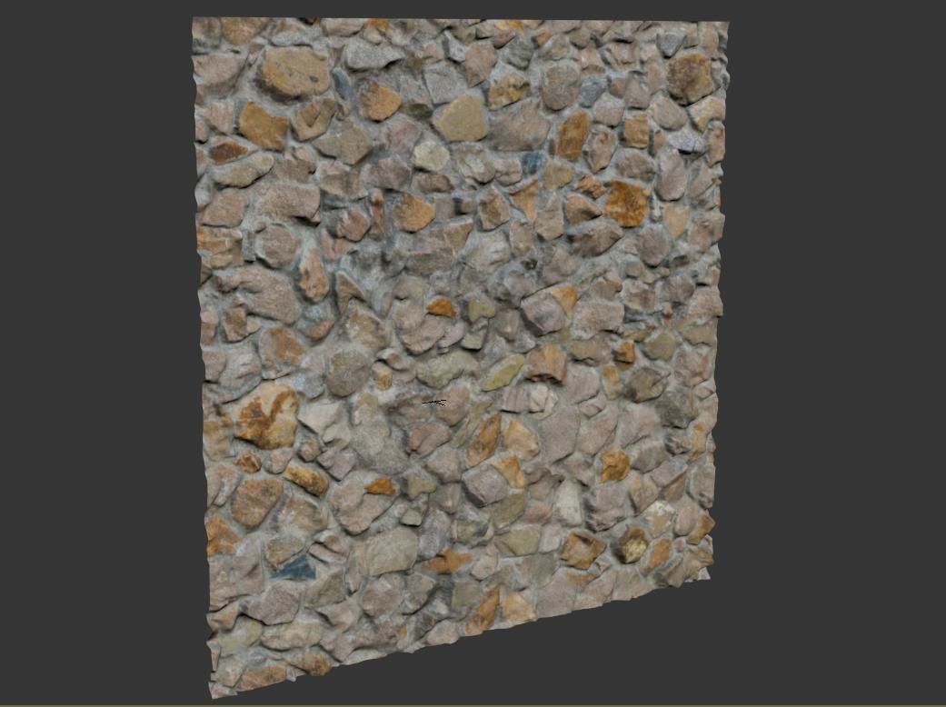 Ultra realistic Decorative stone wall geometry 5 3D model_4