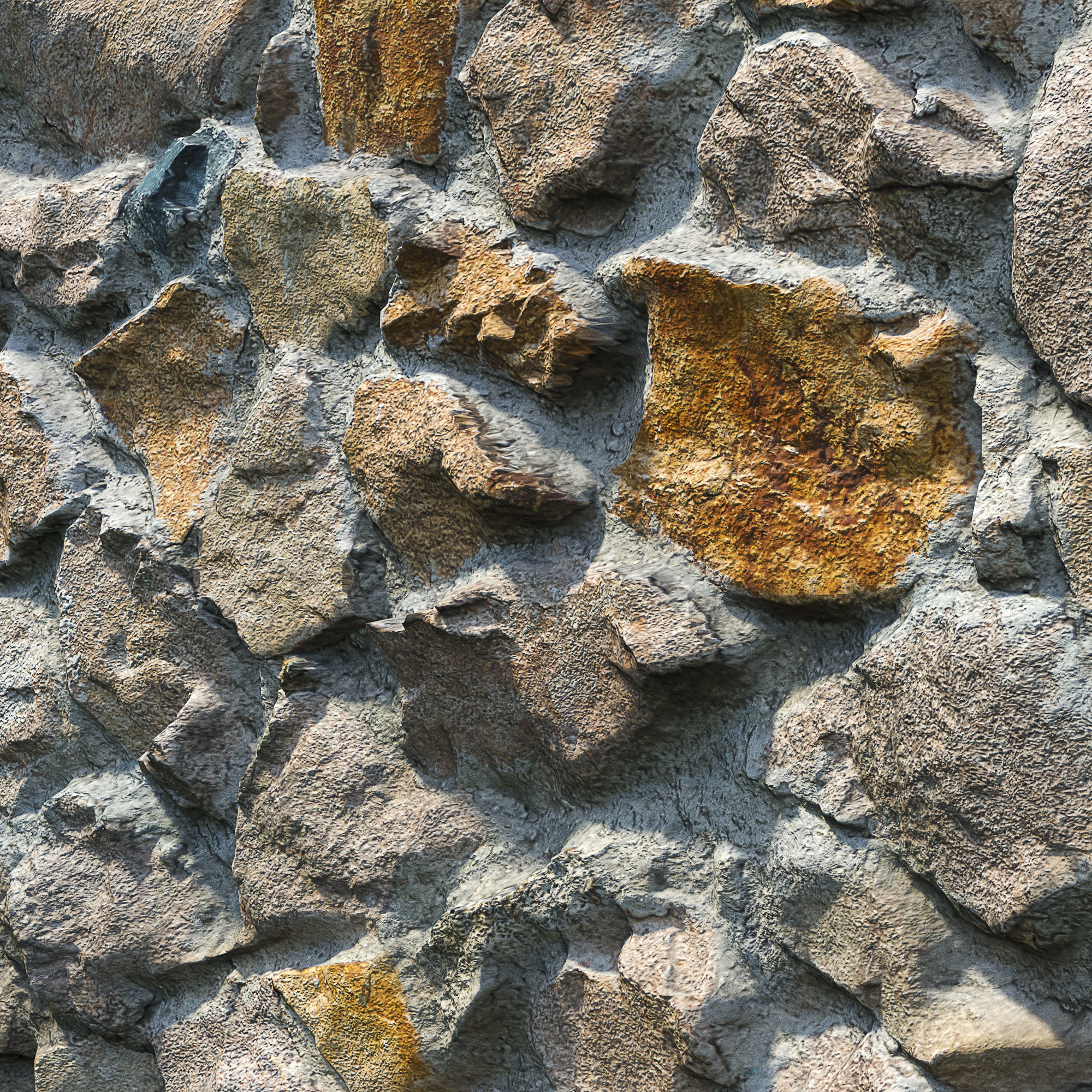 Ultra realistic Decorative stone wall geometry 5 3D model_3