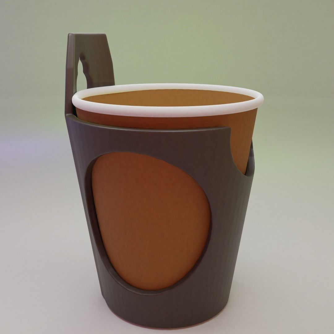 PAPER CUP OR PLASTIC CUP HOLDER 3D model 3D printable | CGTrader