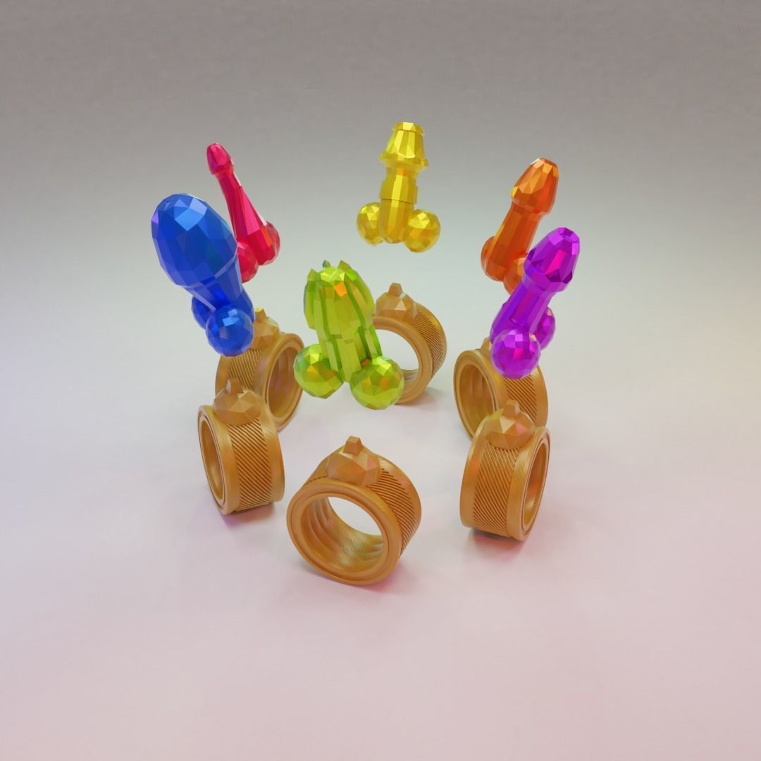 DICKFINITY STONE RING 3D print model_2