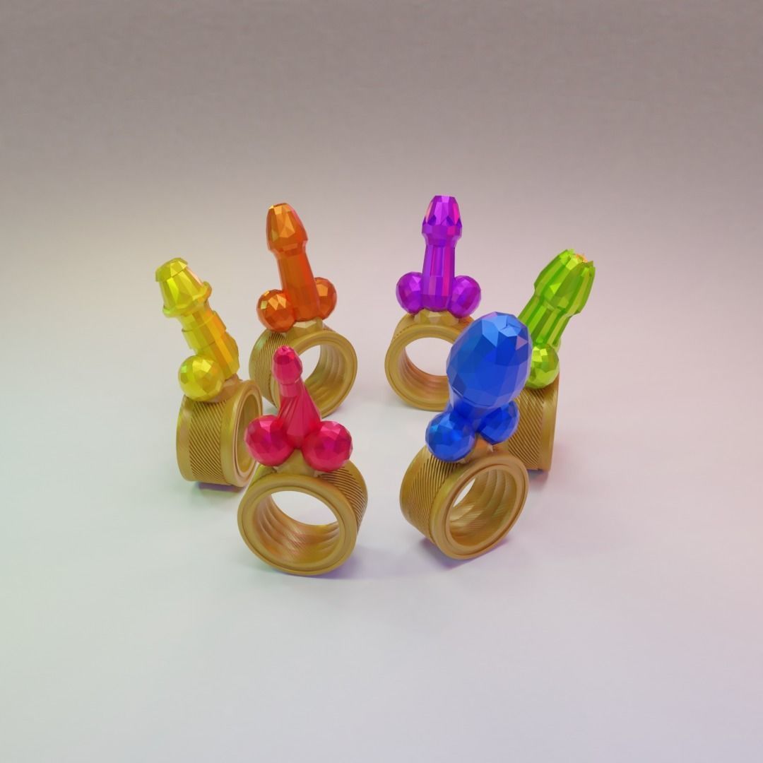 DICKFINITY STONE RING 3D print model_1