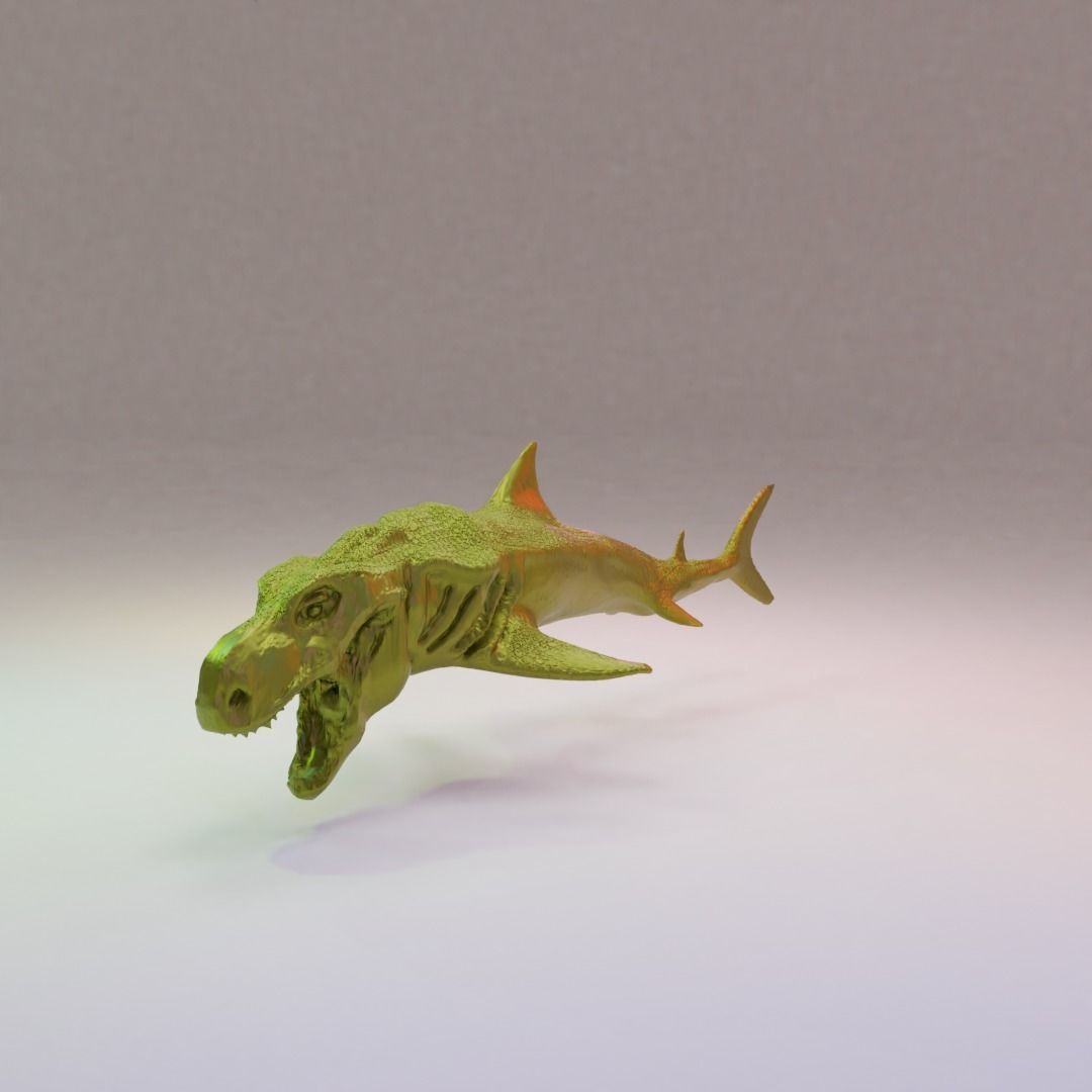 HYBRID DINO SHARK REX 3D print model_1
