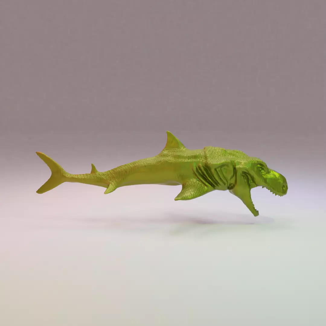 HYBRID DINO SHARK REX 3D print model_0