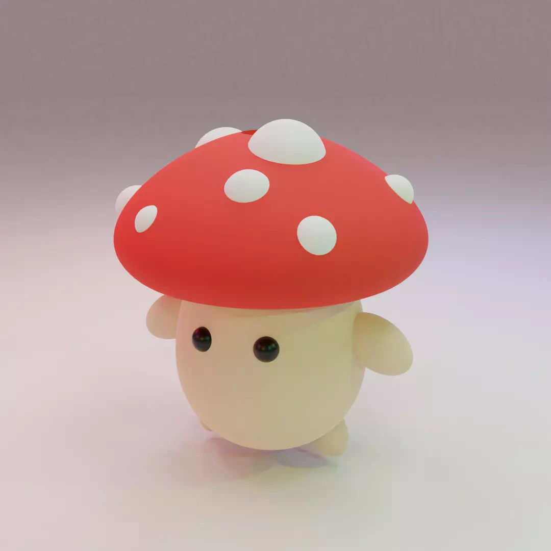 MUSHROOM TOOTHPASTE CAP TOPPER 3D print model_0