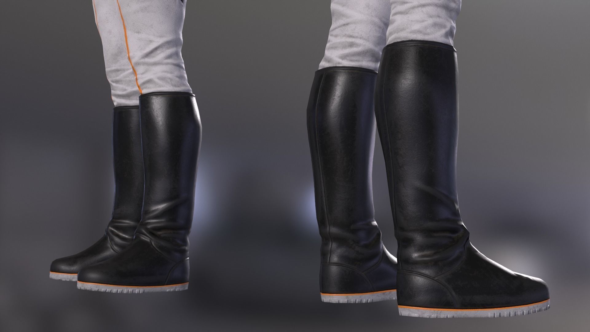 MX01 Male Space Suit White LITE VERSION Low-poly 3D model_5