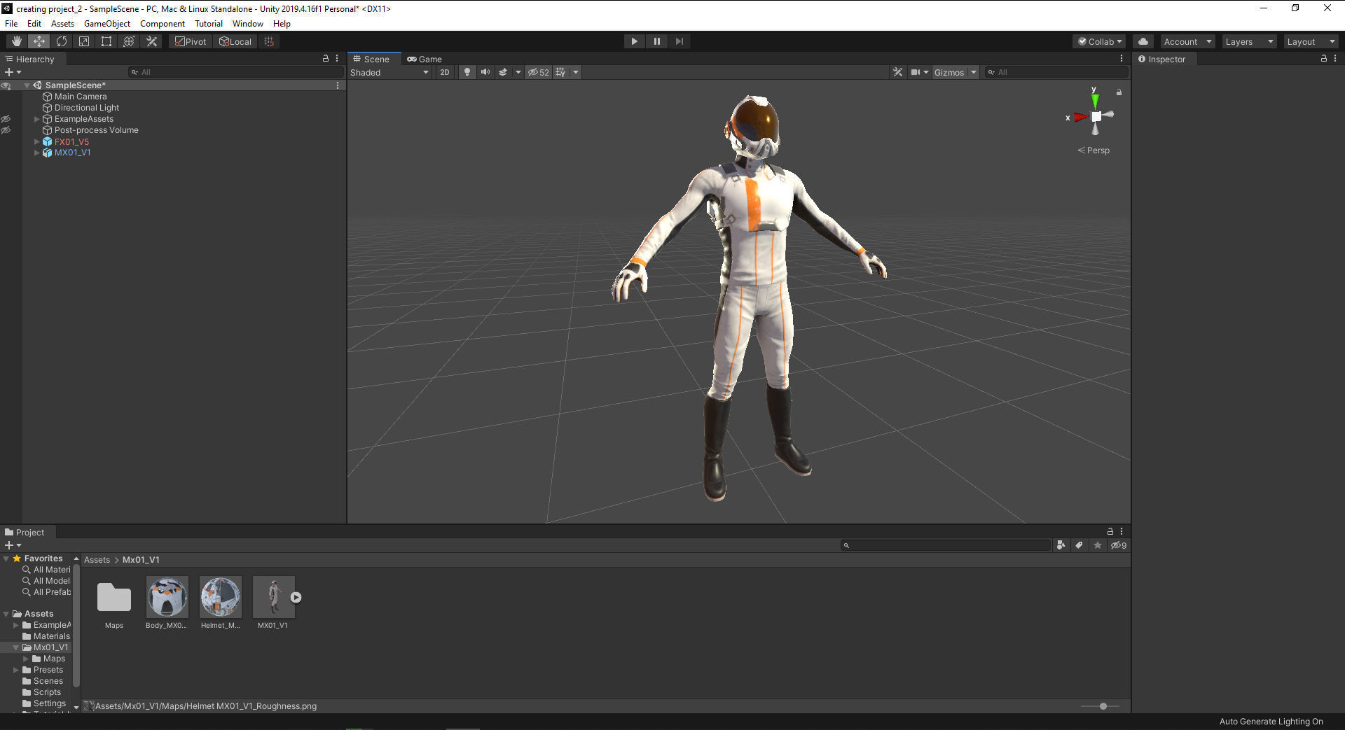 MX01 Male Space Suit White LITE VERSION Low-poly 3D model_11