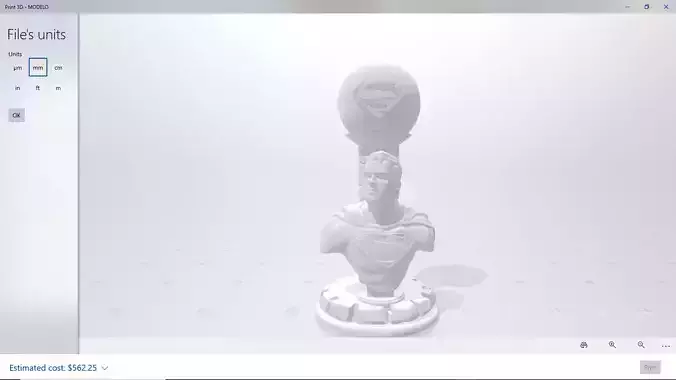 Superman Tall 3D Print Lamp 