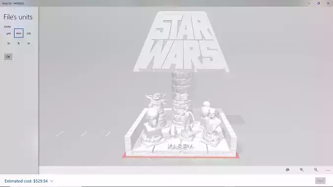 StarWars 3D Print Lamp With Name