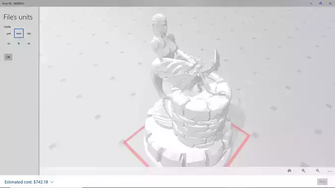 Mermaid and Dragon 3D Print Lamp 