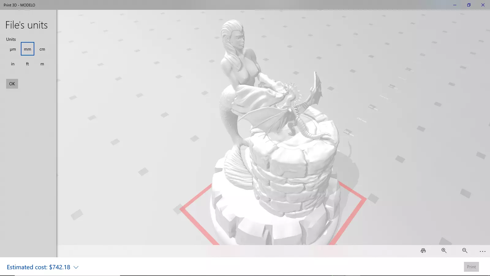 Mermaid and Dragon 3D Print Lamp  3D print model_0