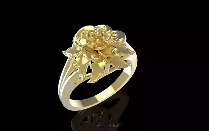 Artistic 3D Floral Statement Ring for Women  621