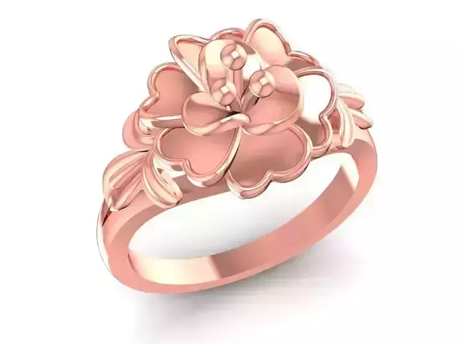 Artistic 3D Floral Flower Ring Women Jewelry  622