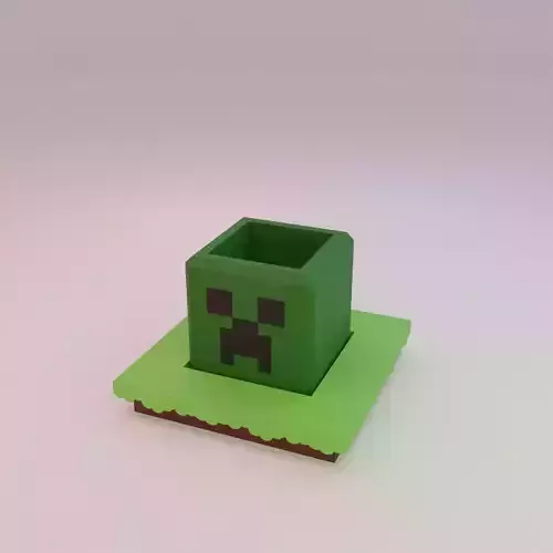 MINECRAFT PLANTER BOX CREEPER 3D print model