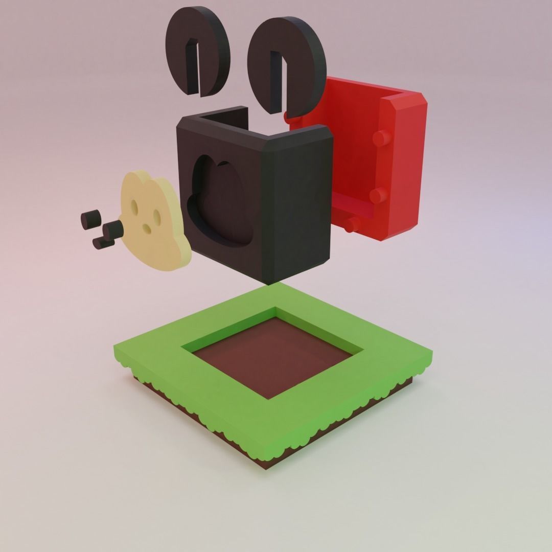 TSUM TSUM PLANTER BOX MICKEY 3D print model_1