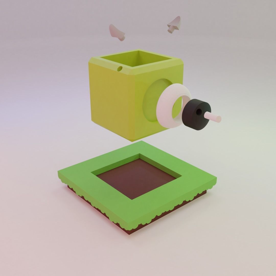 TSUM TSUM PLANTER BOX MIKE WAZOWSKI MONSTER INC 3D print model_1