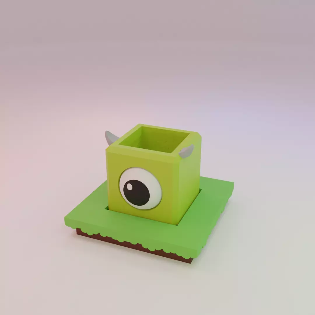 TSUM TSUM PLANTER BOX MIKE WAZOWSKI MONSTER INC 3D print model_0