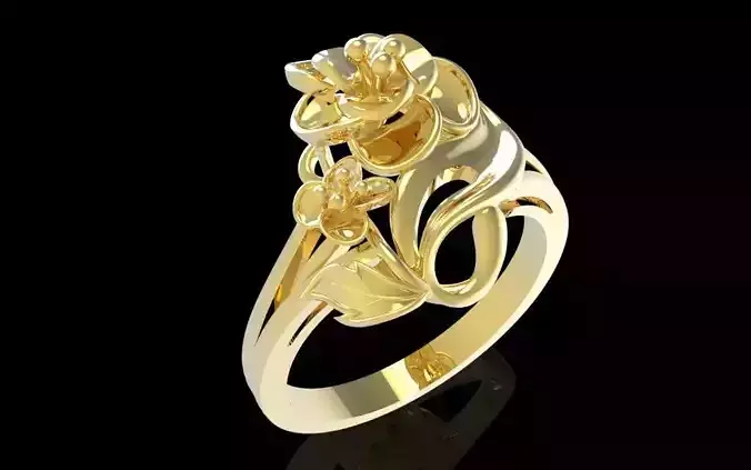 Artistic Flower Design Fashion Ring for Women 629