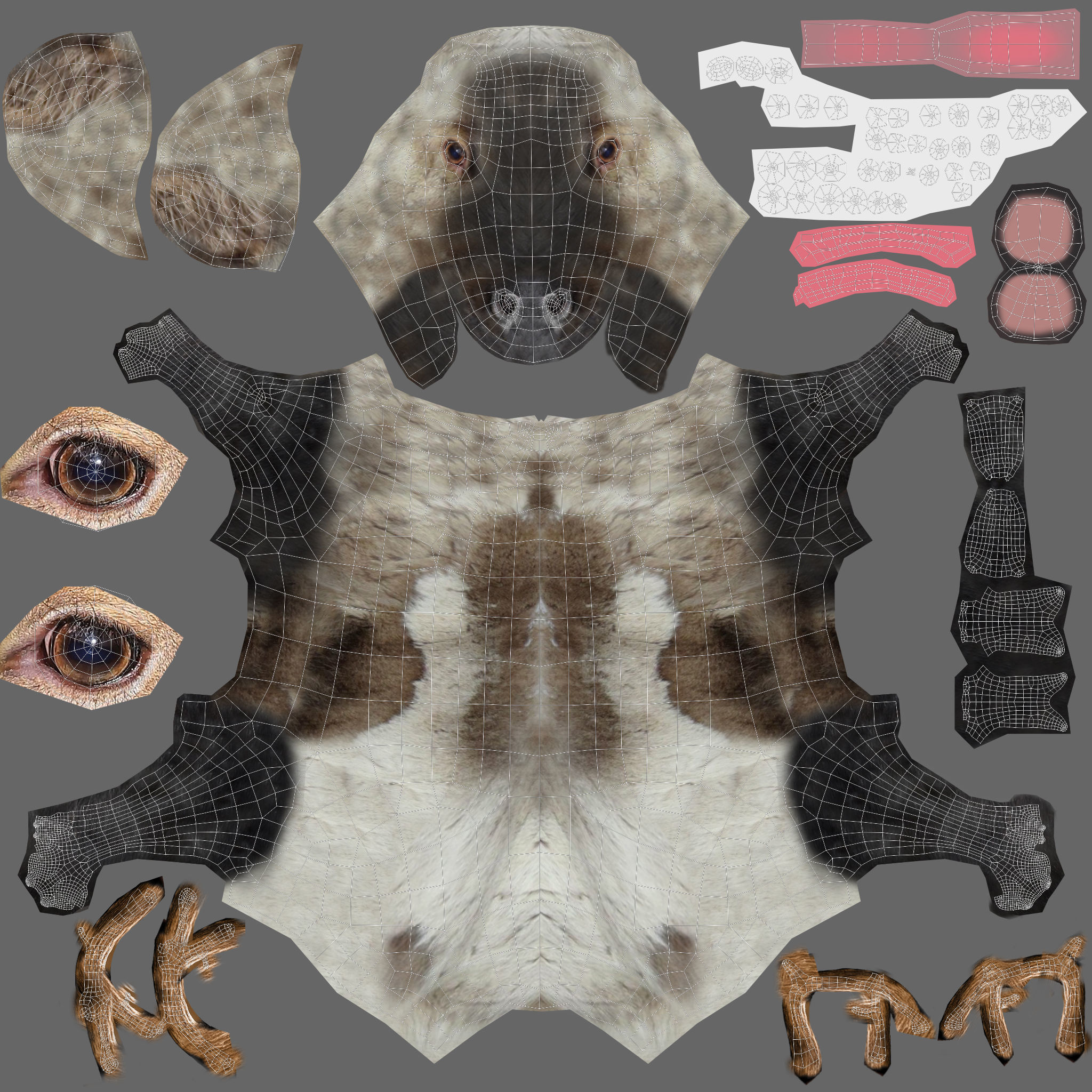 Fur Reindeer Rigged Blender  Low-poly 3D model_30