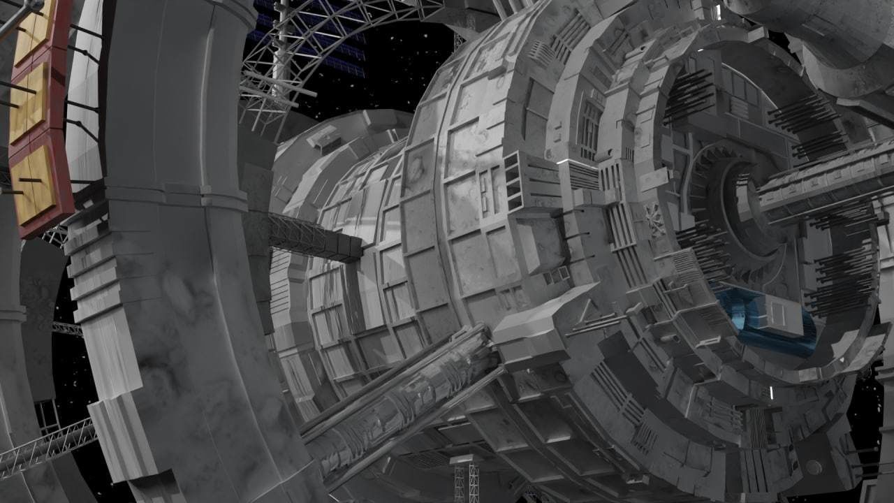 Spaceship futuristic 3D model_11