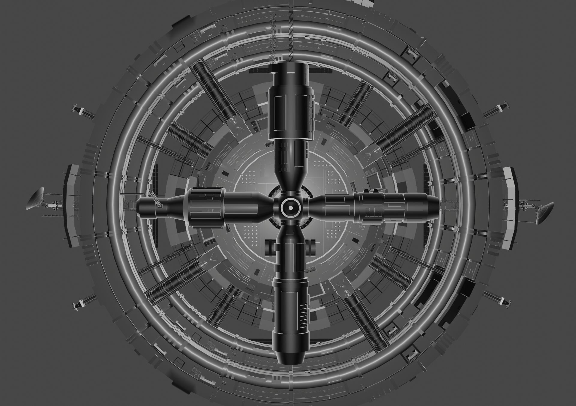 Spaceship futuristic 3D model_12