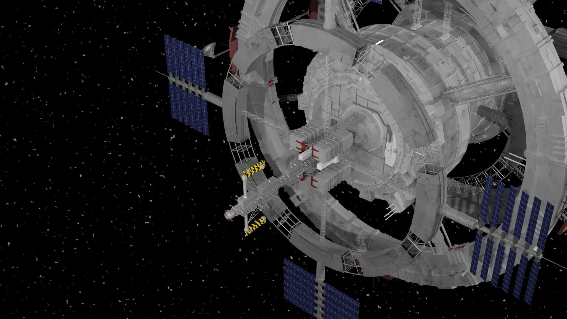 Spaceship futuristic 3D model_2