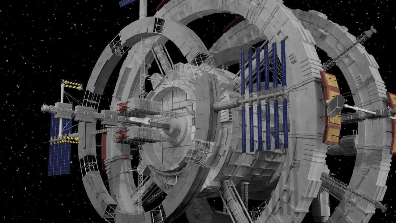 Spaceship futuristic 3D model_7