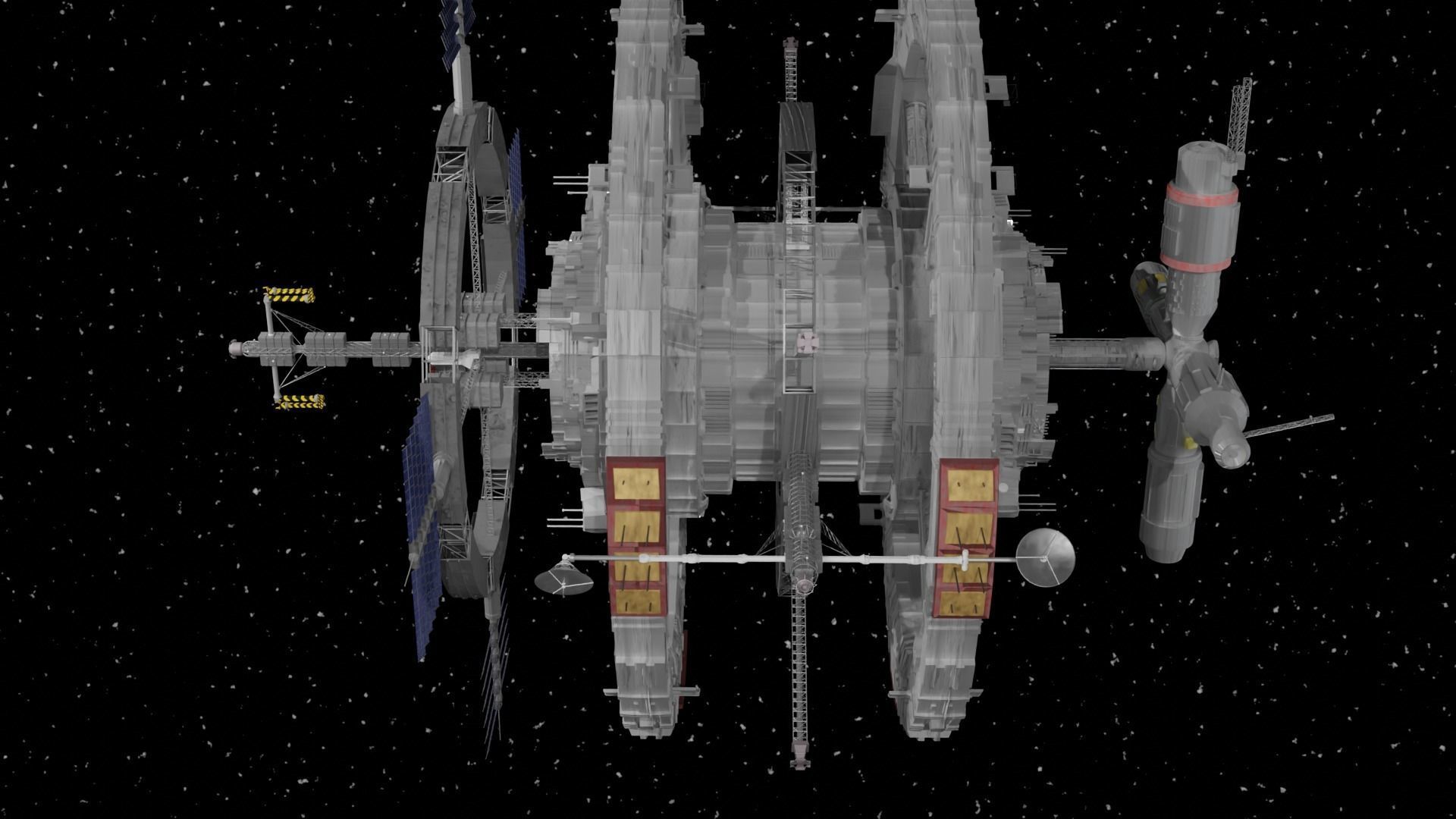 Spaceship futuristic 3D model_3