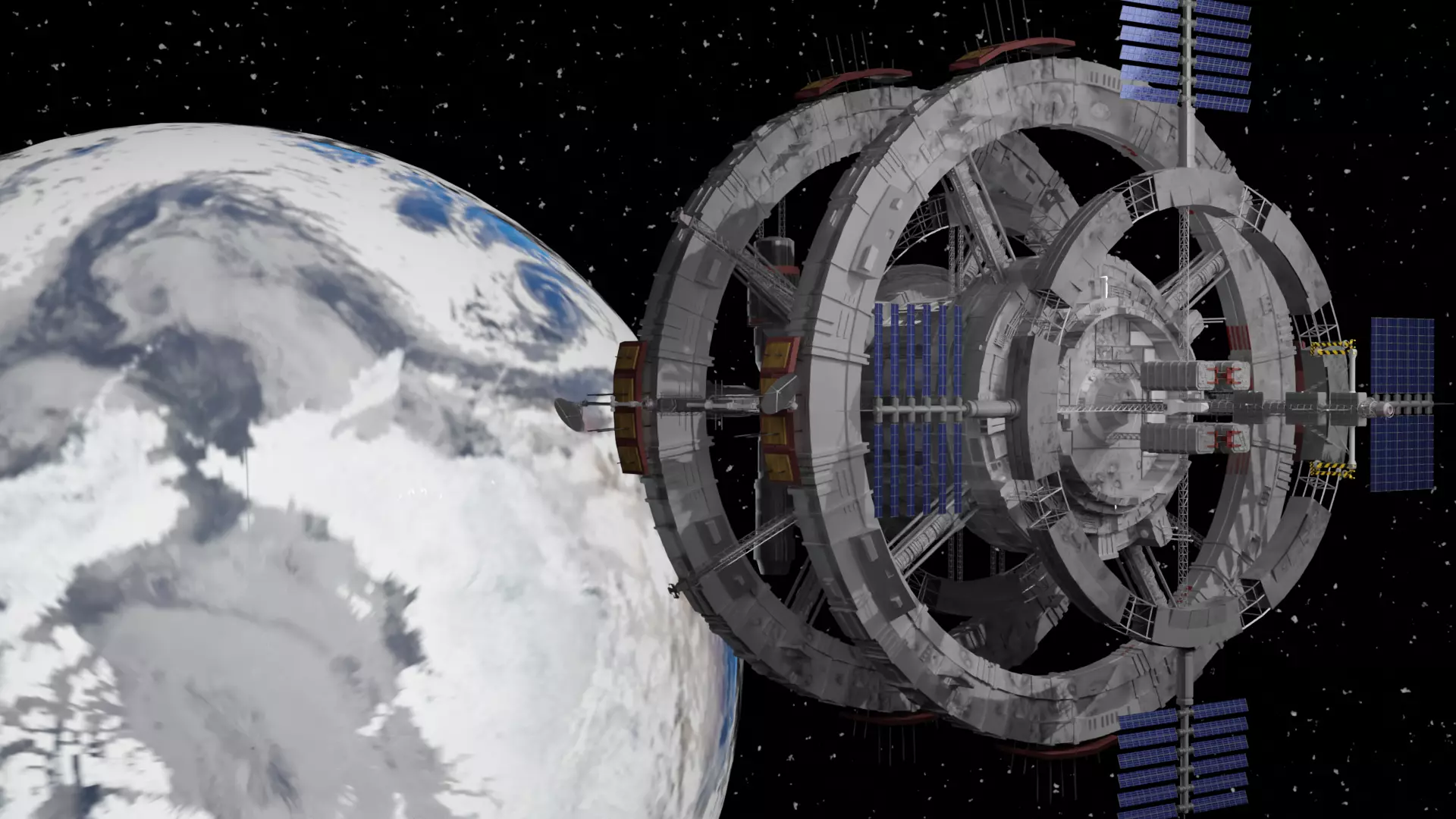 Spaceship futuristic 3D model_0