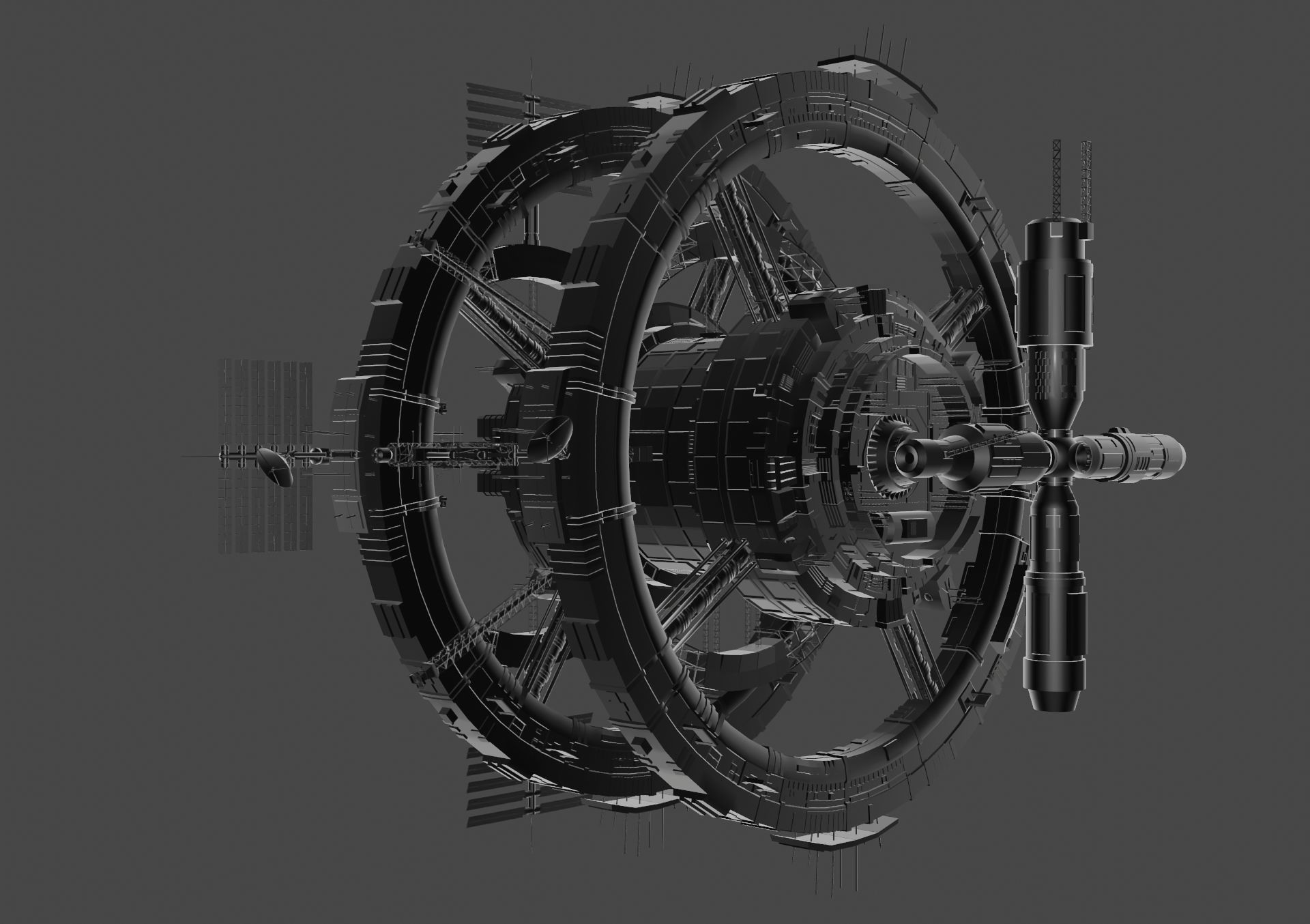Spaceship futuristic 3D model_1
