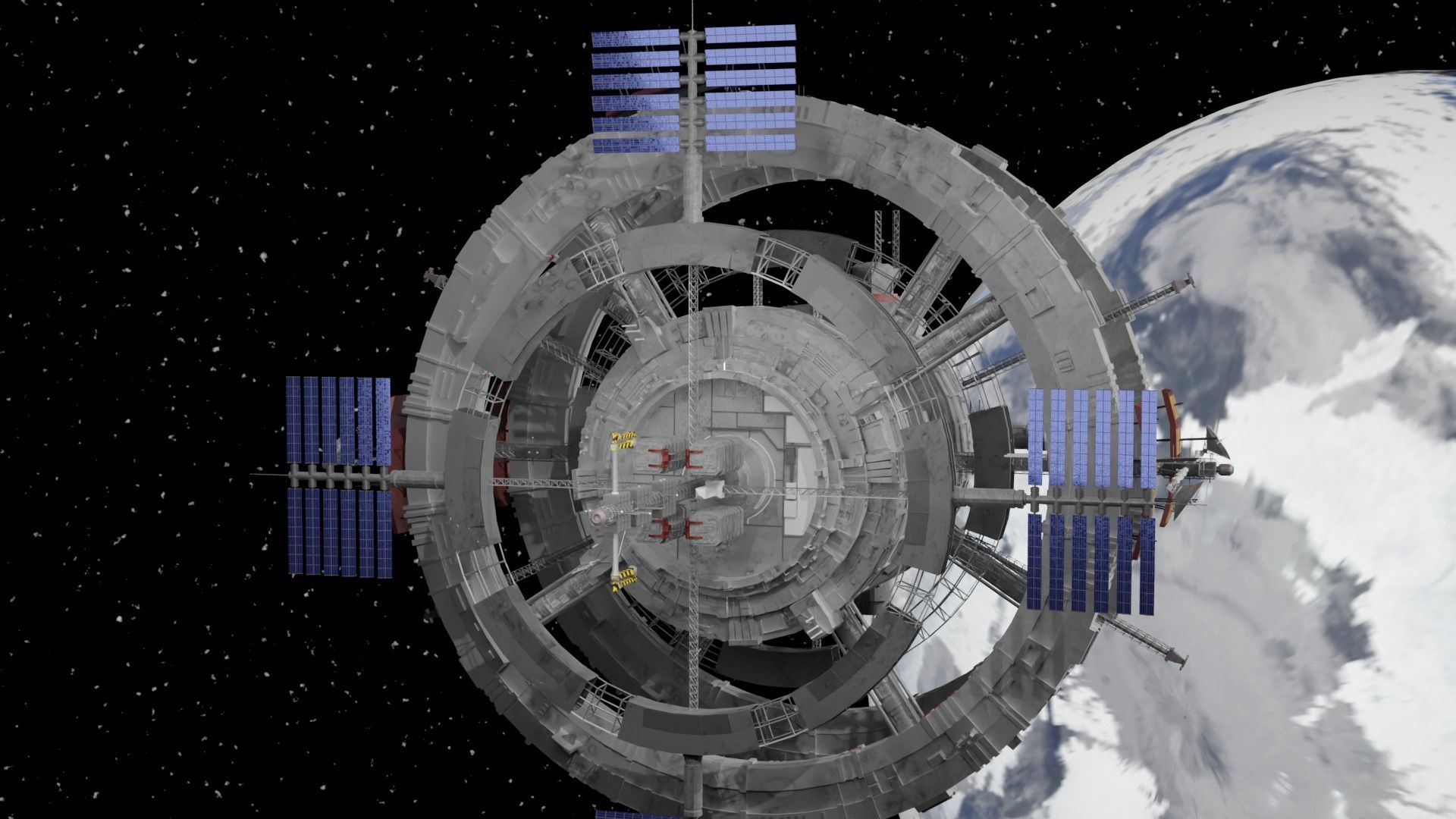 Spaceship futuristic 3D model_5