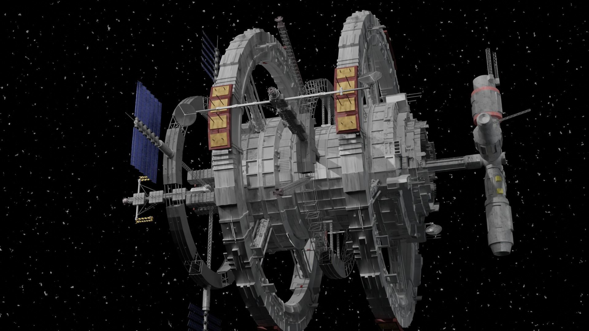 Spaceship futuristic 3D model_6