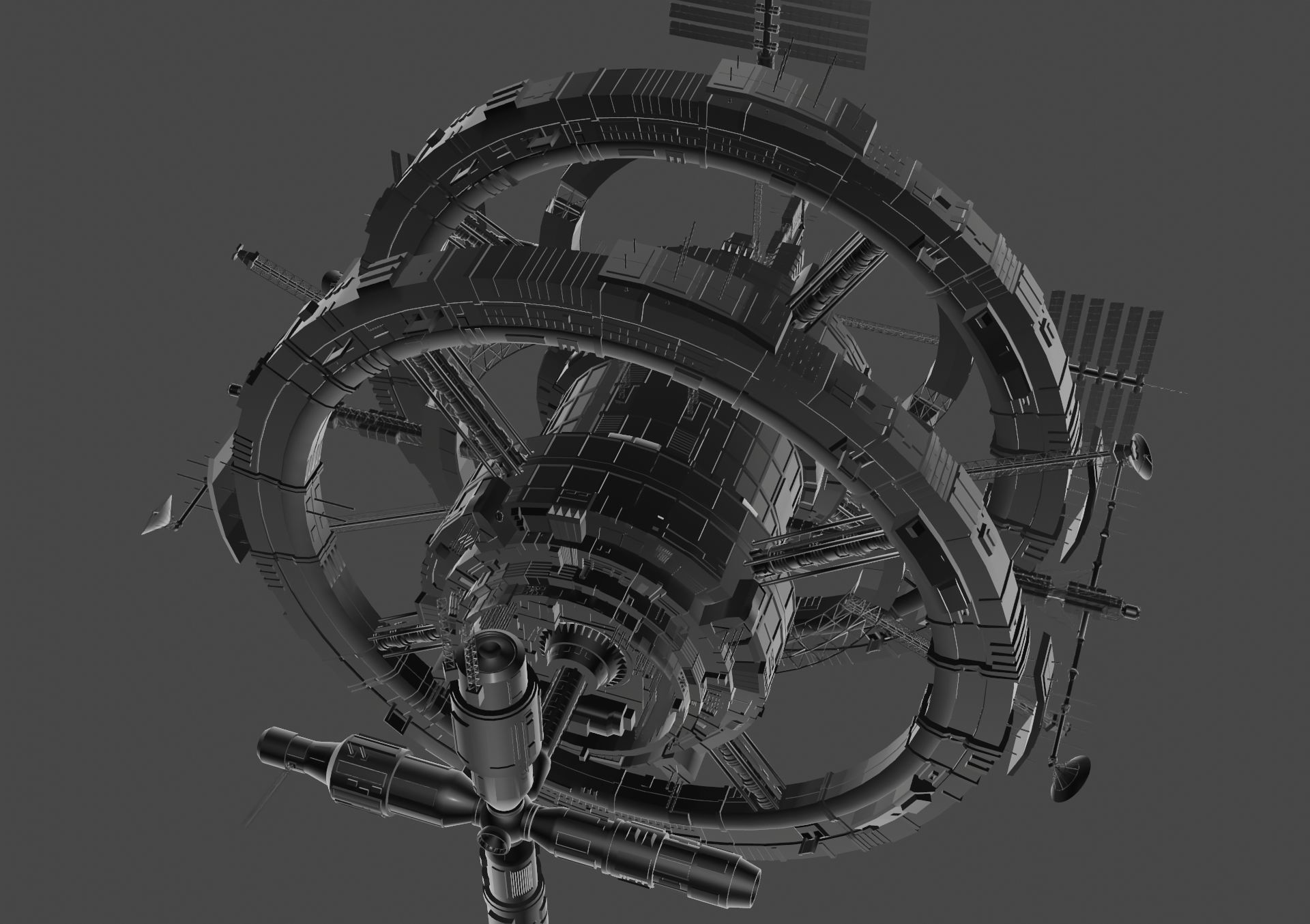 Spaceship futuristic 3D model_15