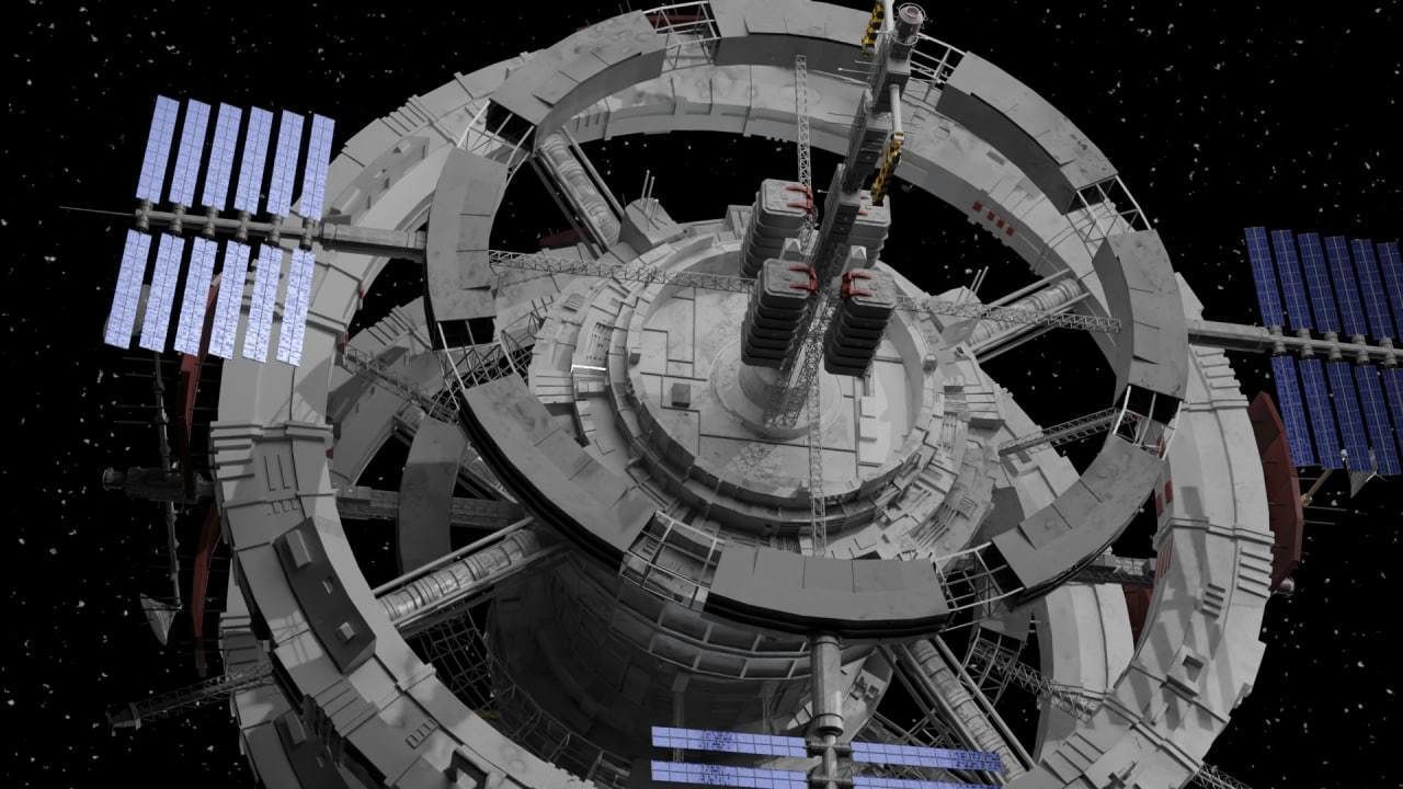 Spaceship futuristic 3D model_8