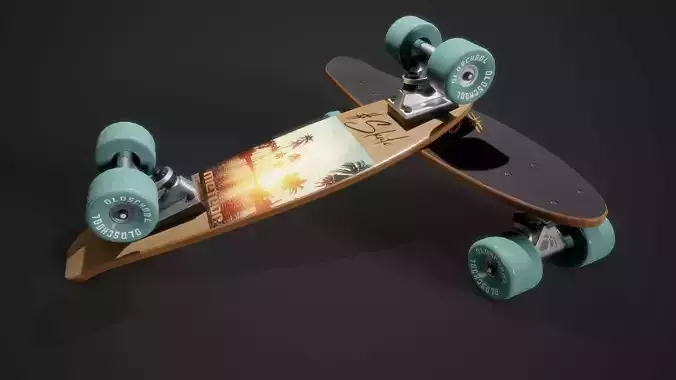 Skateboard with wheels
