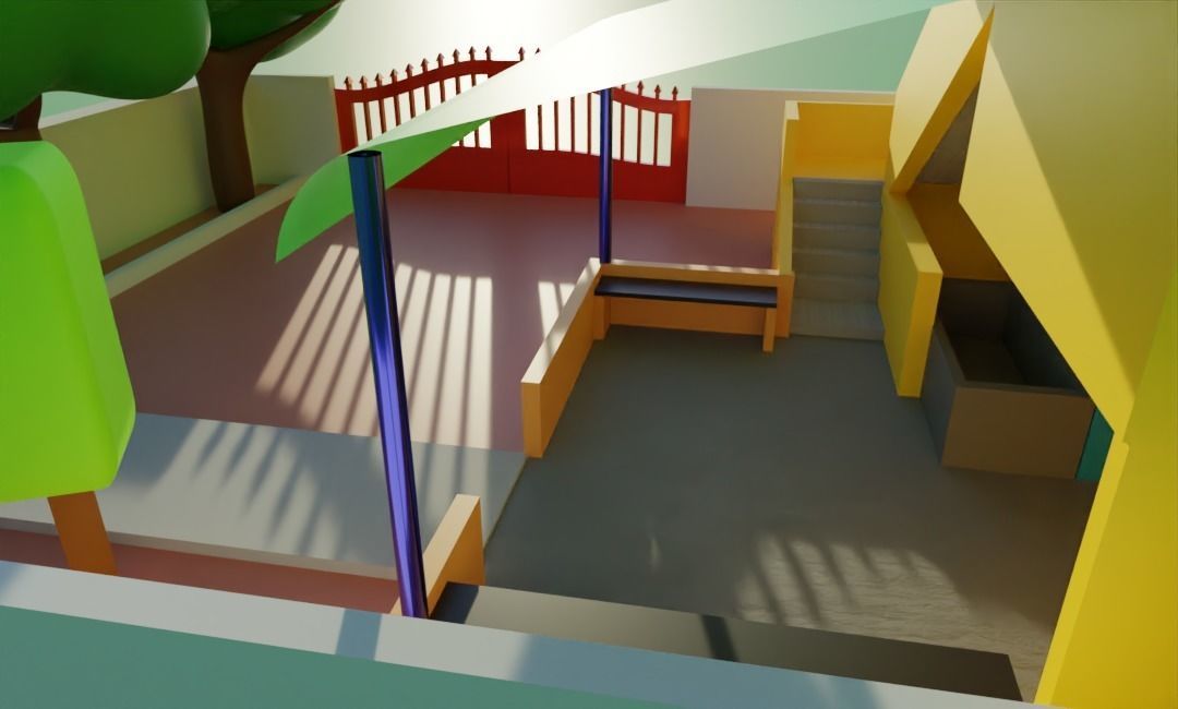 Lowpoly Indian style home 3D model_2