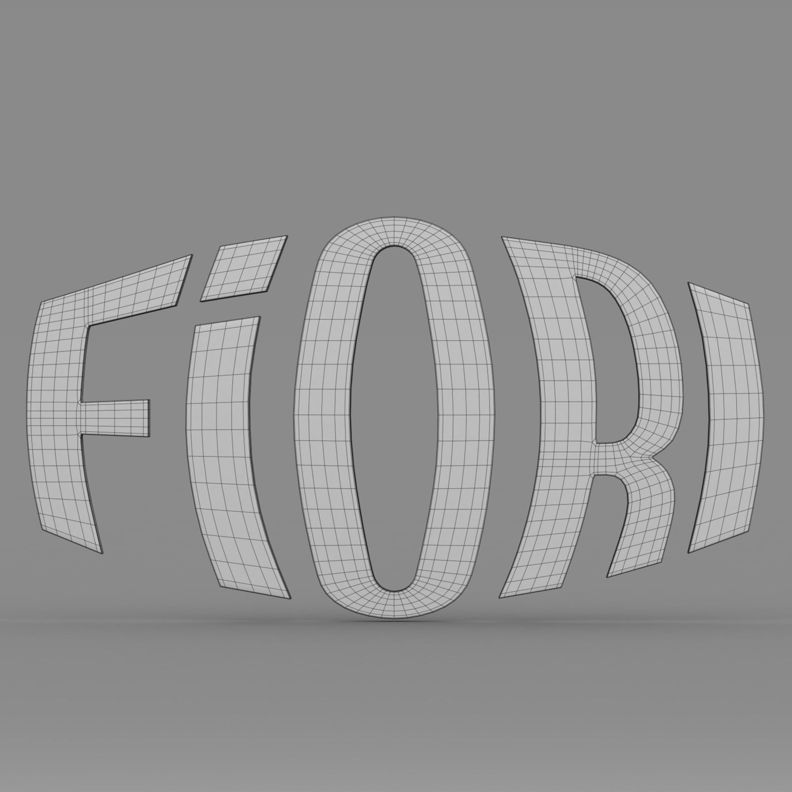 fiori logo 3D model_7
