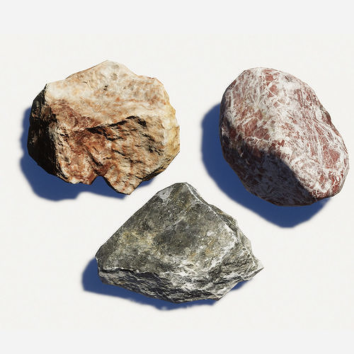 Terrarium Rocks Low-poly 3D model
