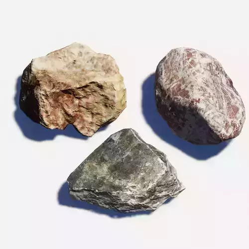 Terrarium Rocks Low-poly 3D model