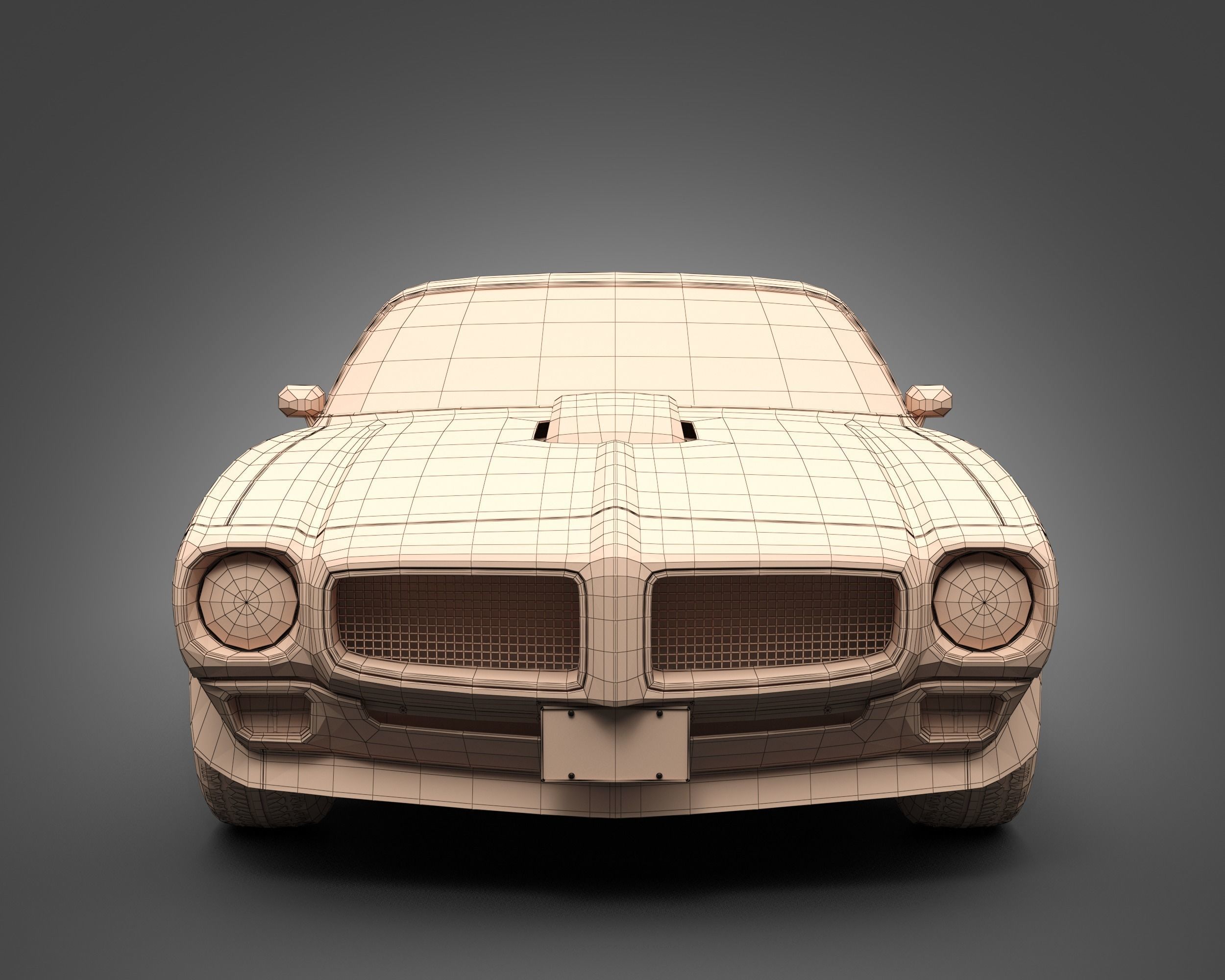 1971 Pontiac Firebird TransAm 3D model_9
