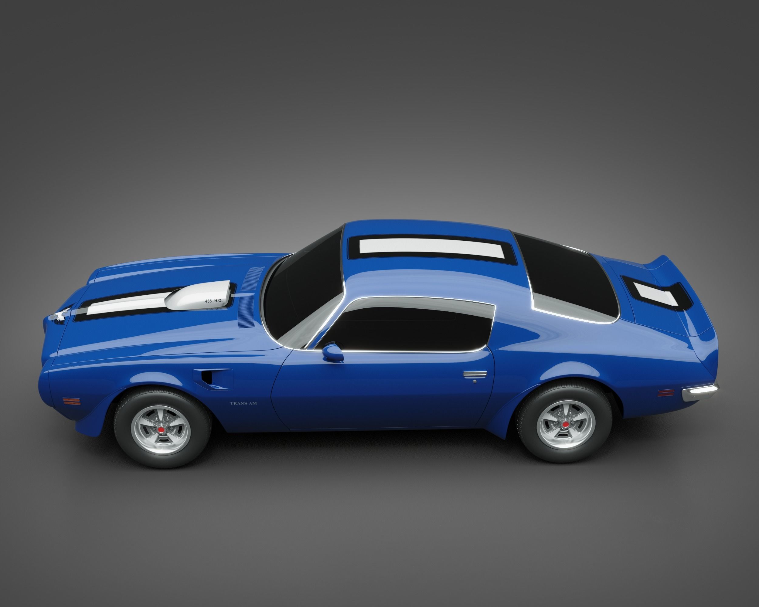 1971 Pontiac Firebird TransAm 3D model_4