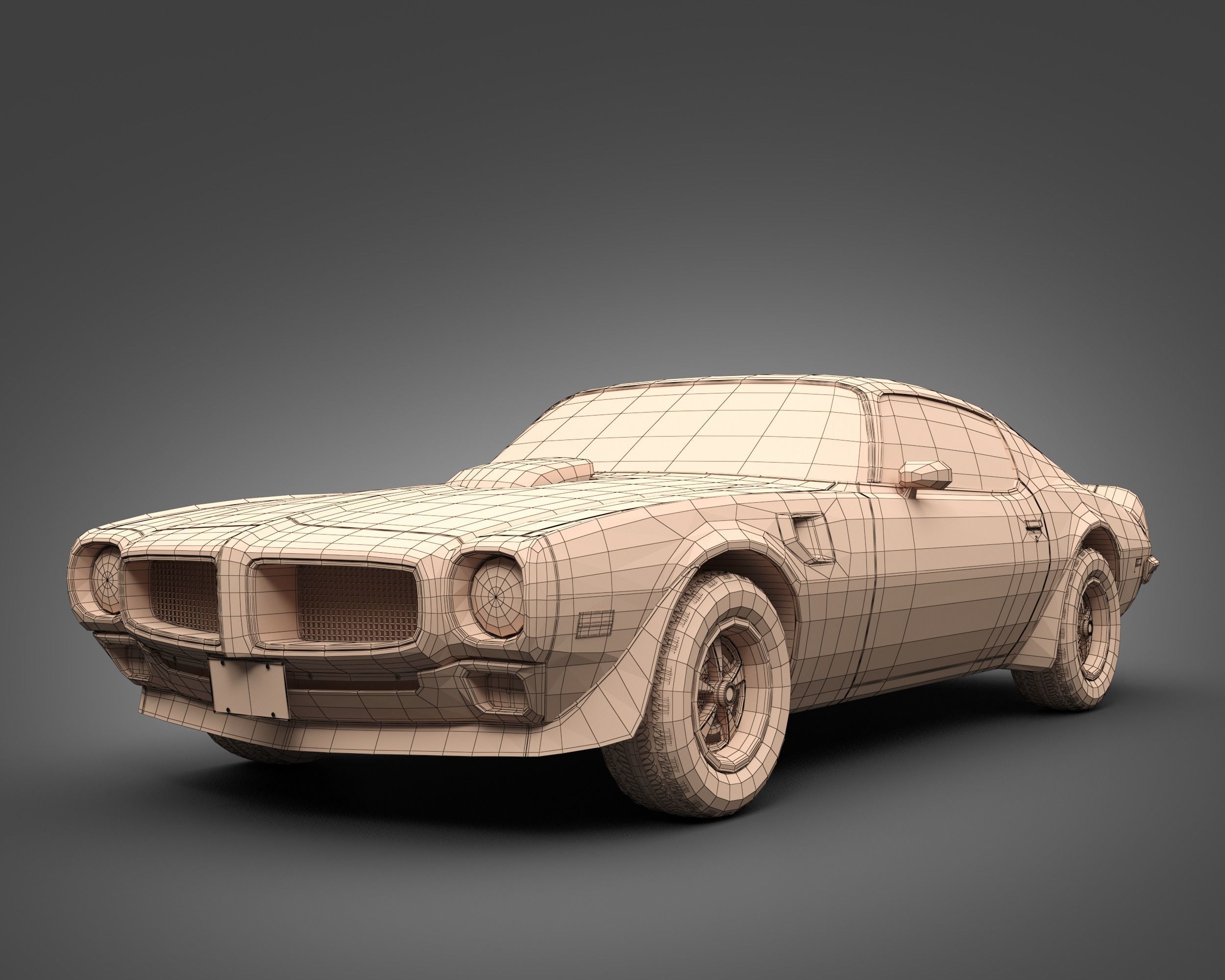 1971 Pontiac Firebird TransAm 3D model_7