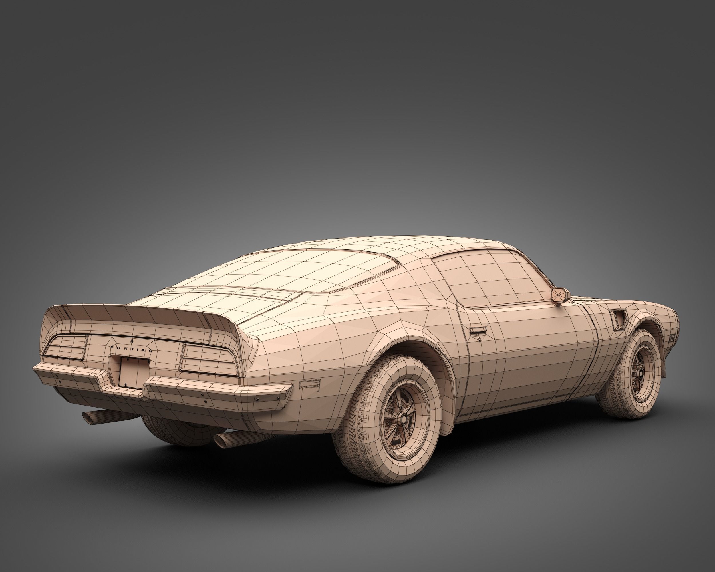 1971 Pontiac Firebird TransAm 3D model_8