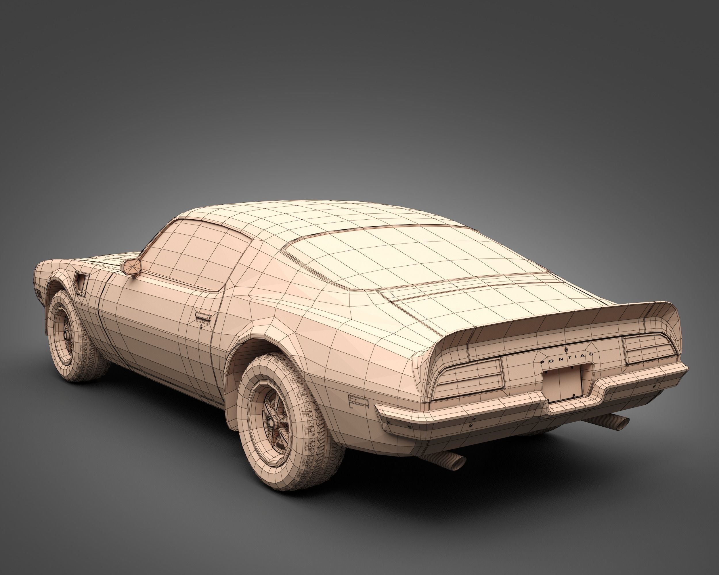1971 Pontiac Firebird TransAm 3D model_13