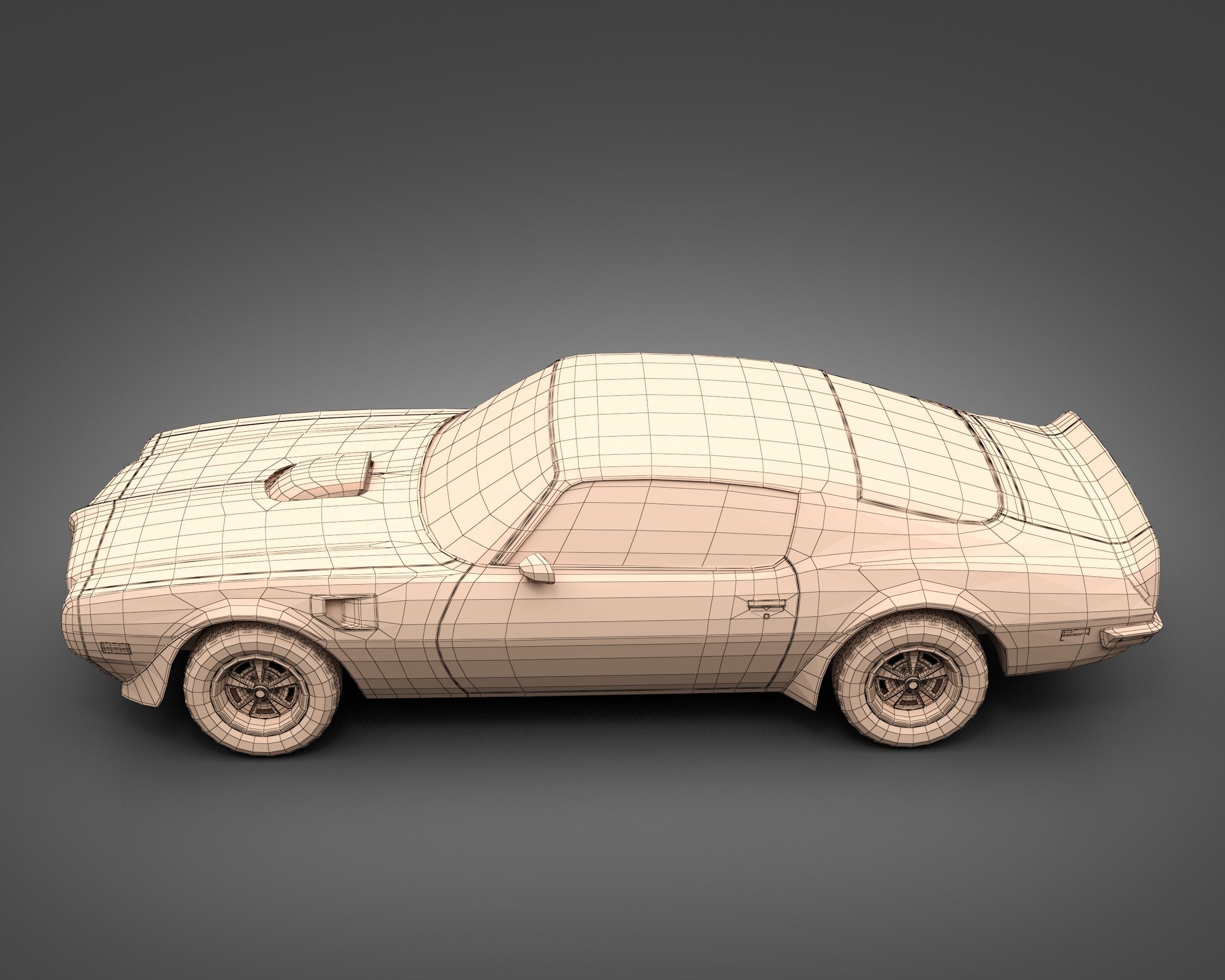 1971 Pontiac Firebird TransAm 3D model_11