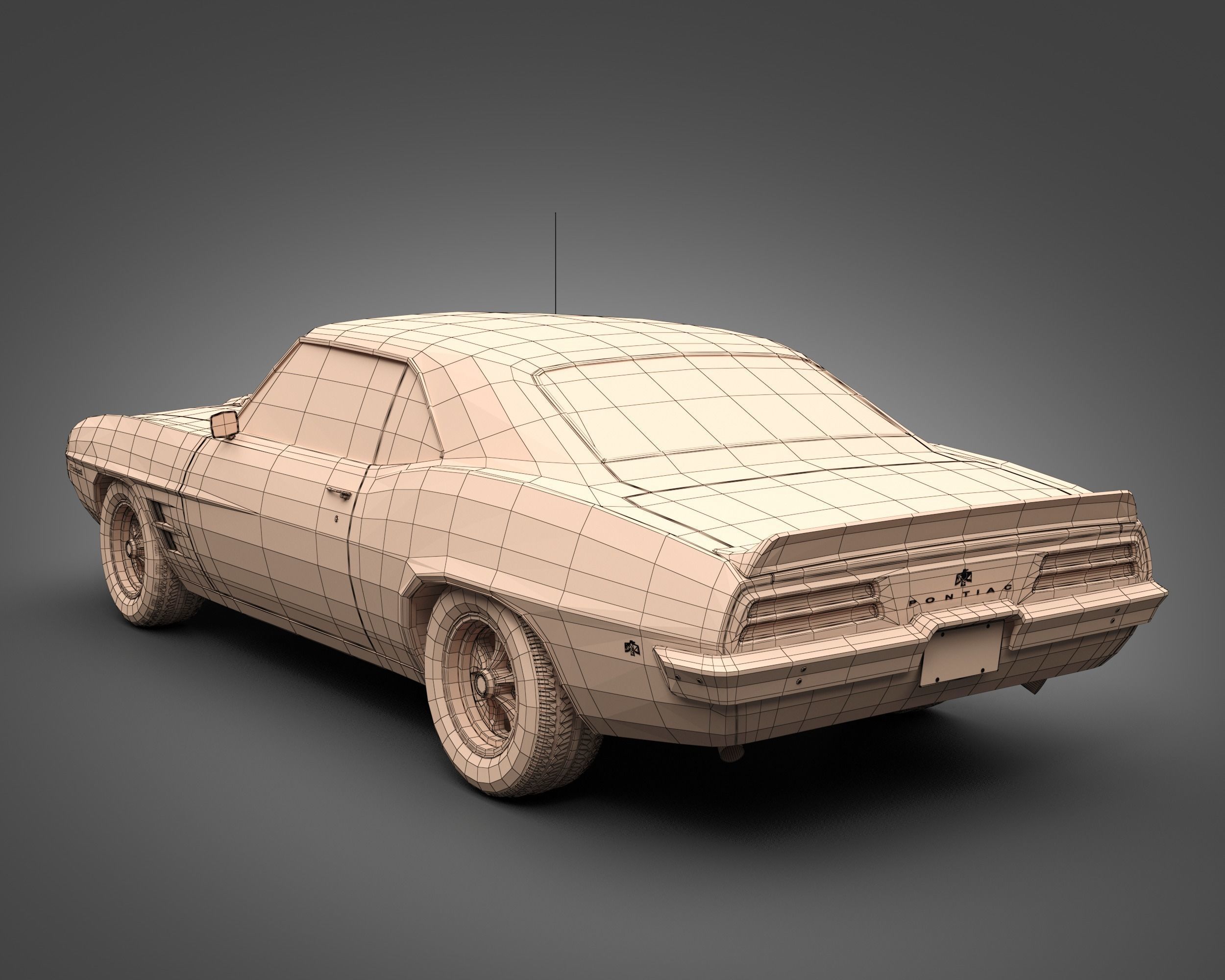 1969 Pontiac Firebird 400 3D model_13