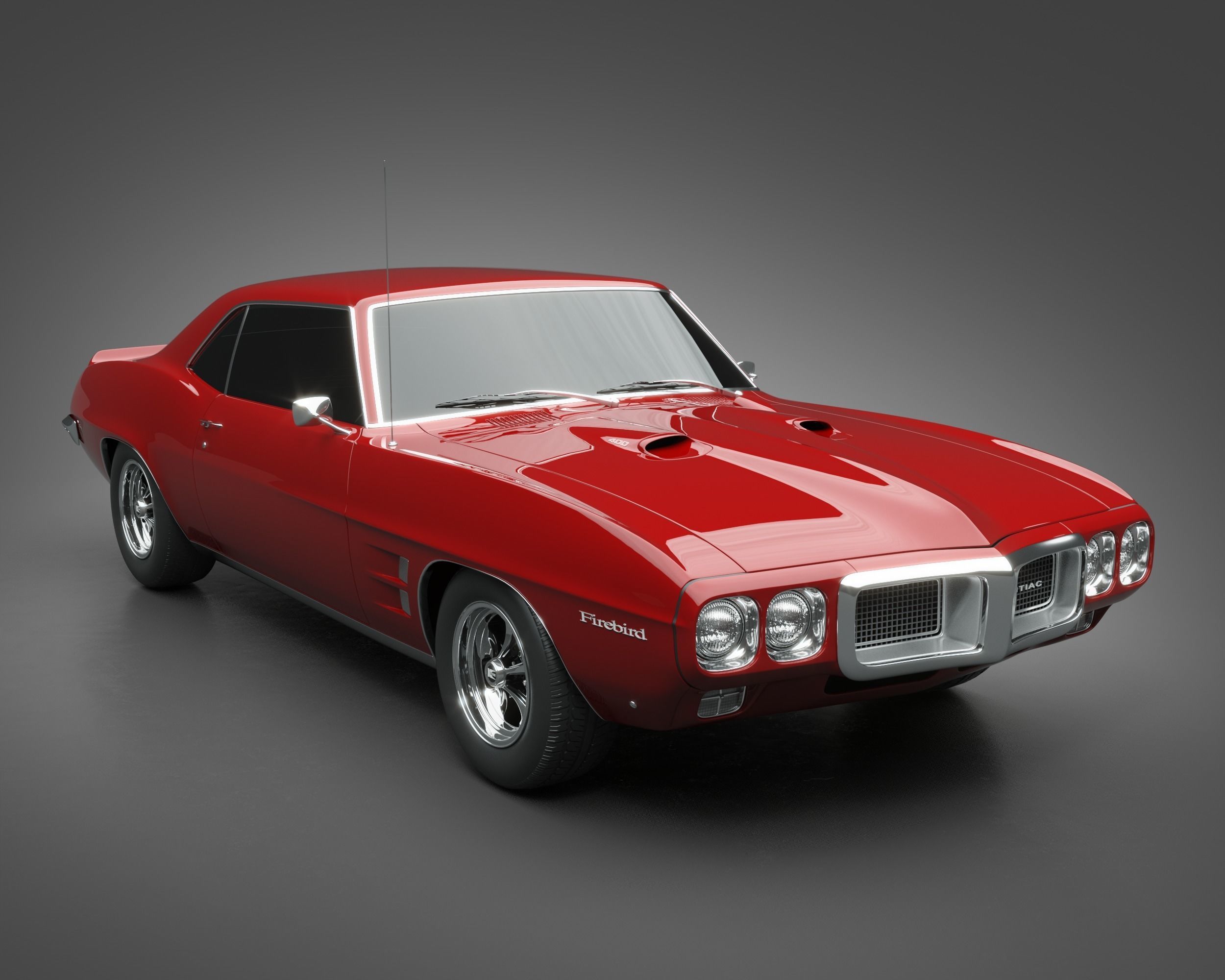1969 Pontiac Firebird 400 3D model_5