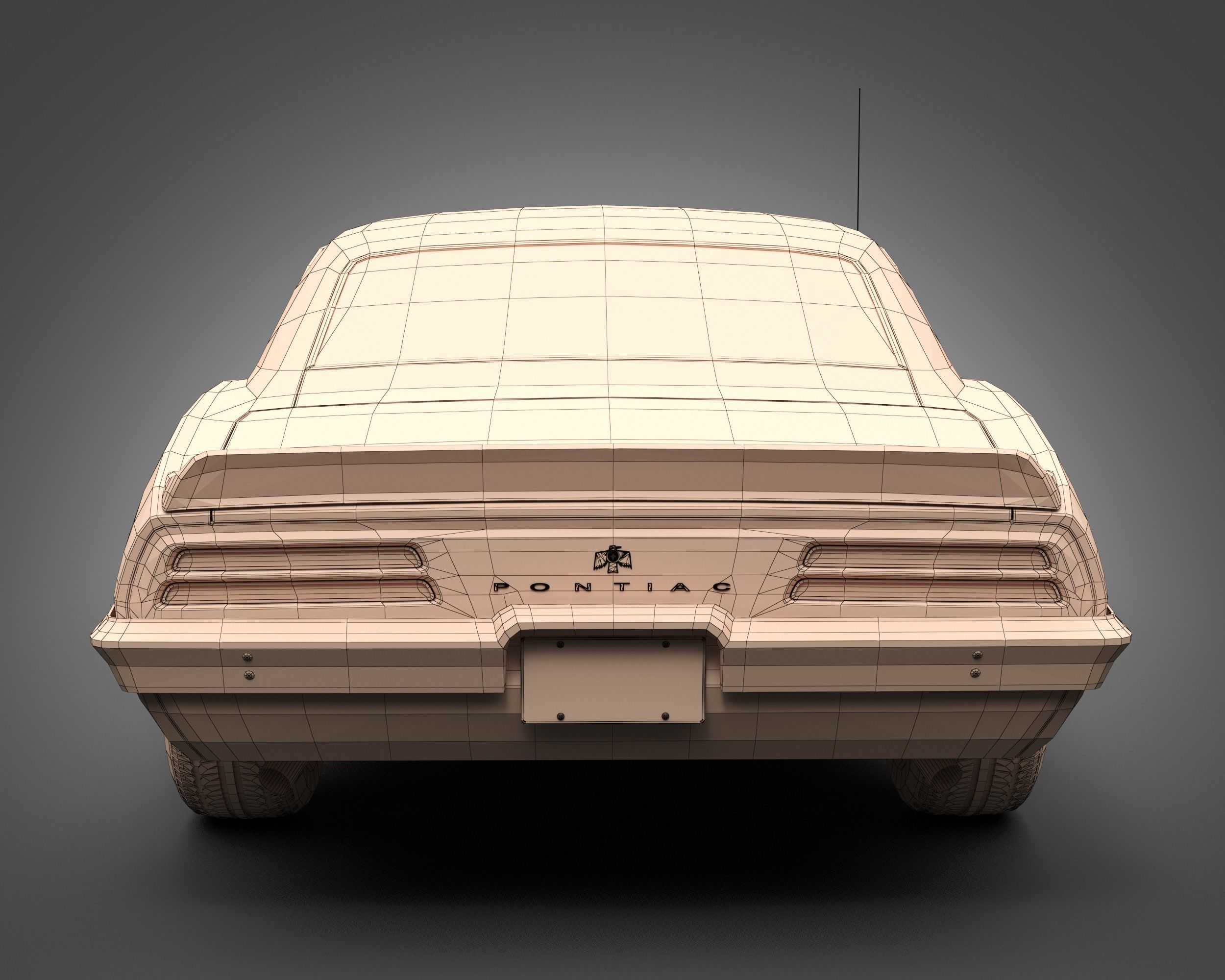 1969 Pontiac Firebird 400 3D model_10