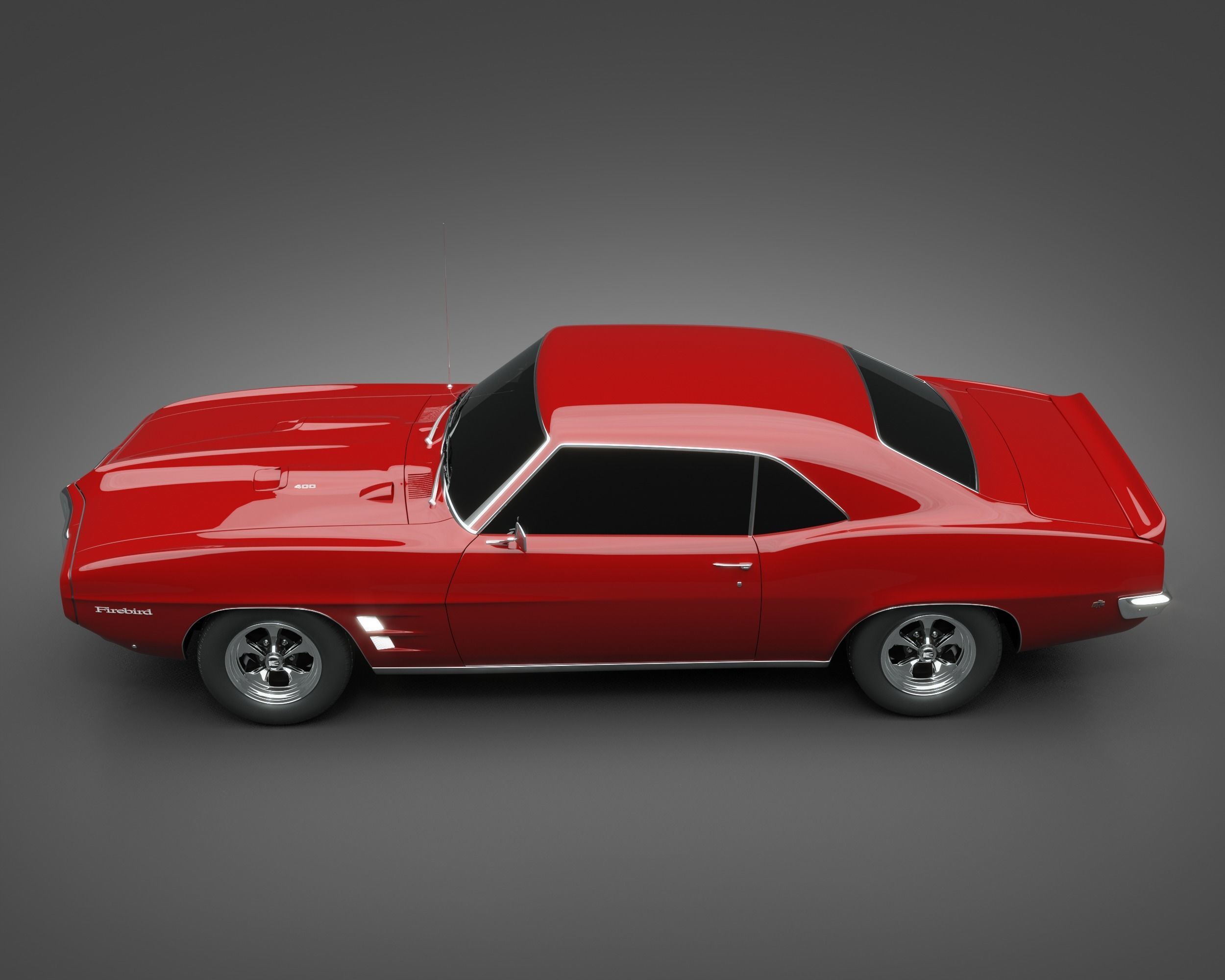 1969 Pontiac Firebird 400 3D model_4