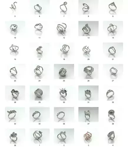 35  WOMEN TURKEY DESIGN DIAMOND RINGS  3DM DETAILS